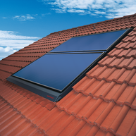 Energy instead of tiles      Harmoniously integrated in-roof collectors     Can be arranged vertically or horizontally